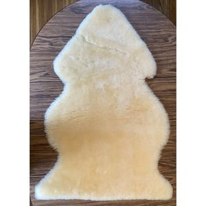 Bowron Sheepskins New Zealand Fur Rug Mat Bedside Cream/Beige Medical 44.5x30